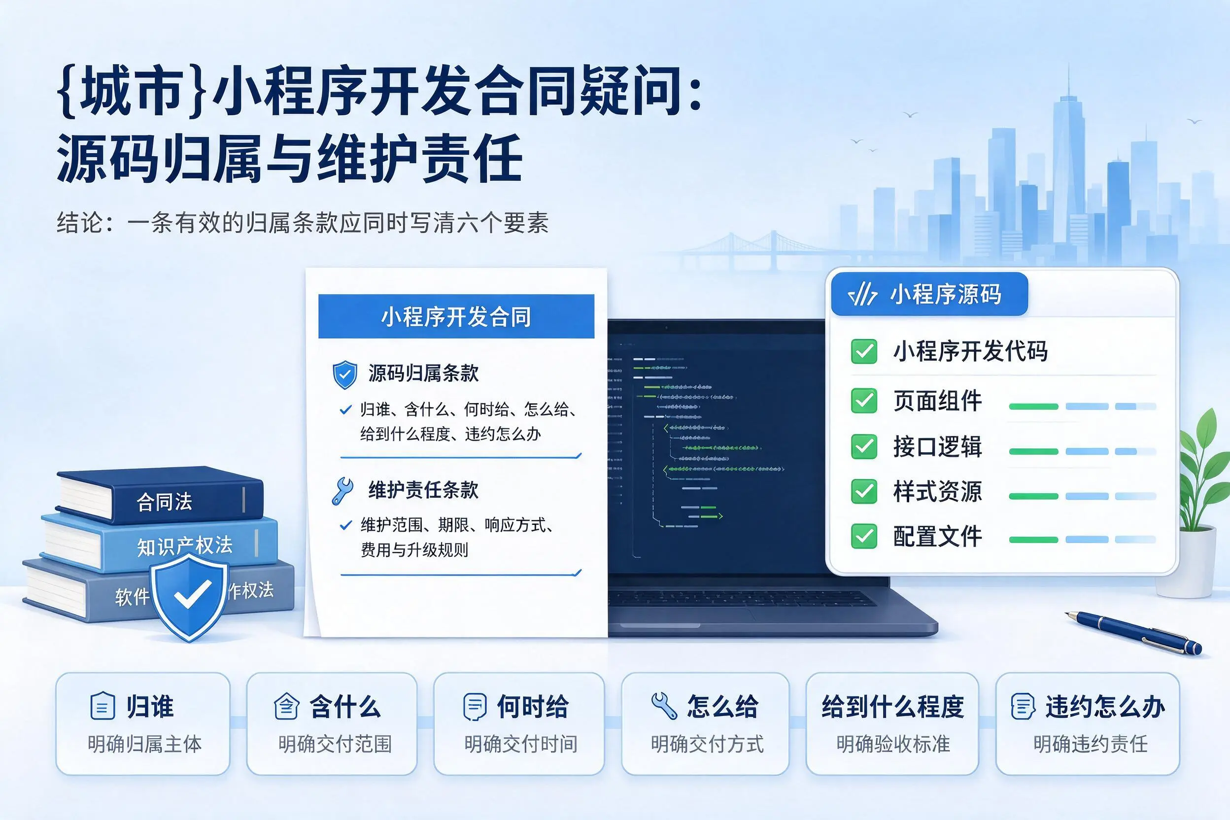 湖南小程序开发合同疑问:源码归属与维护责任