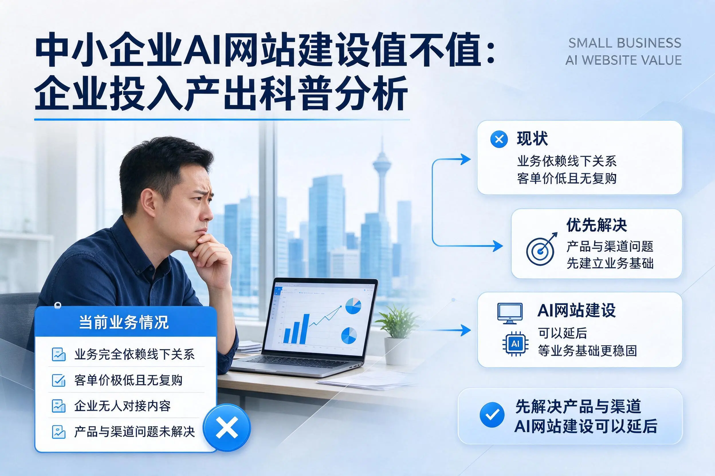 中小企业AI网站建设值不值：湖南企业投入产出科普分析