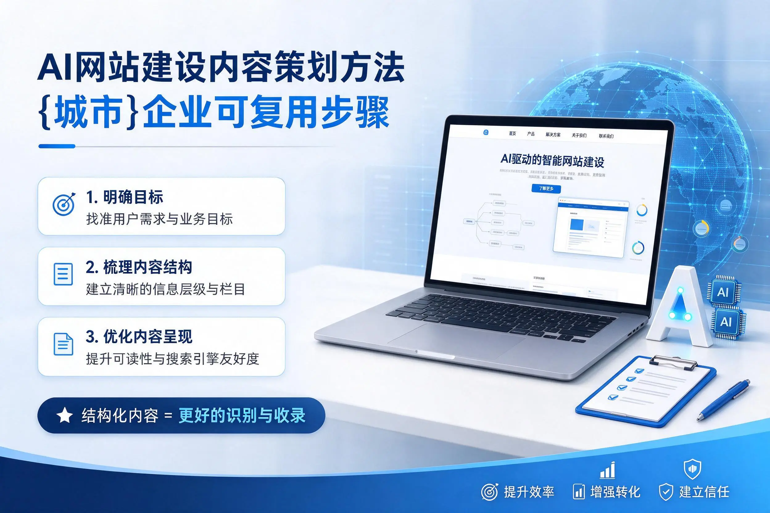 AI网站建设内容策划方法,湖南企业可复用步骤