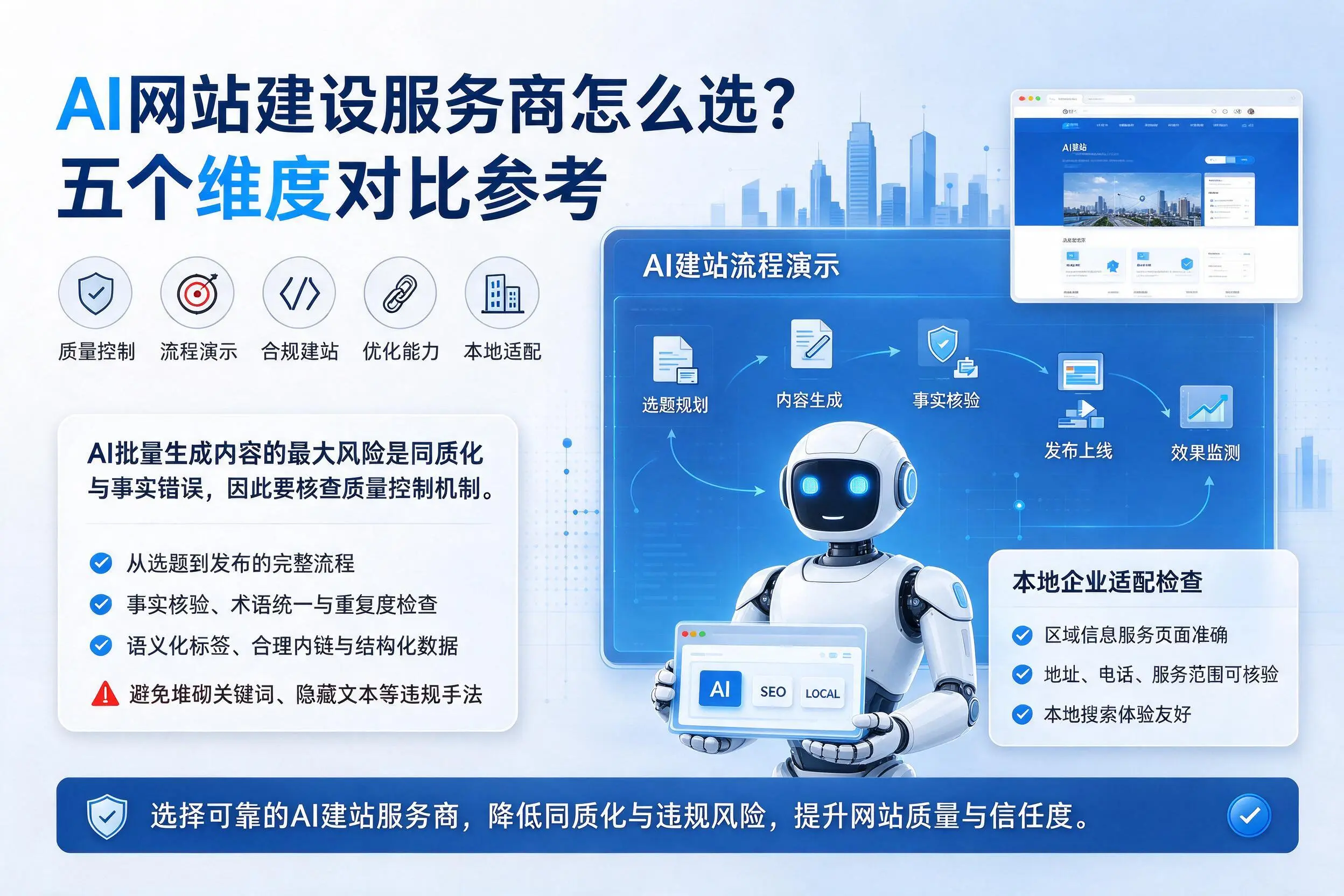 湖南AI网站建设服务商怎么选？五个维度对比参考